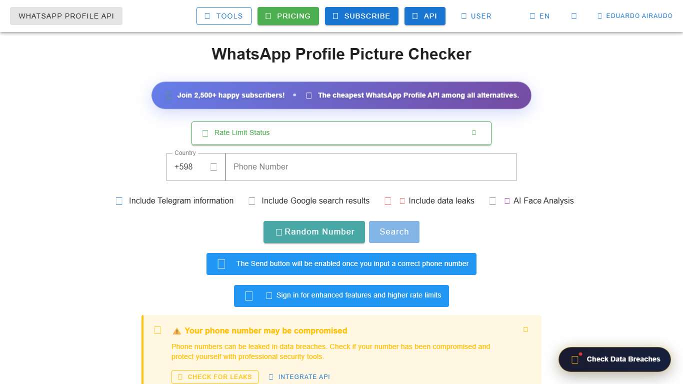 WhatsApp Number Search & Profile Verification - Whatsapp Checkleaked