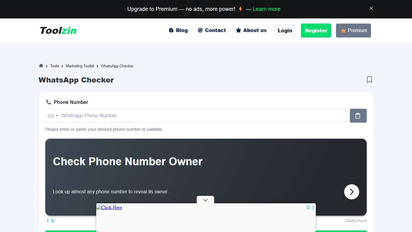 Check if a number is registered with WhatsApp - Online & for Free